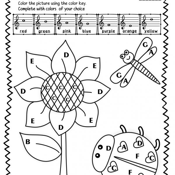 Treble Clef Note Naming Worksheets For Spring   Anastasiya