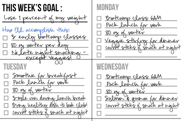 Setting A Monthly Health Fitness Goal (+printable Planner)