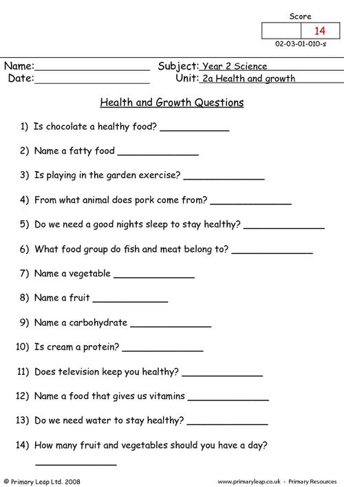 Health And Growth Questions