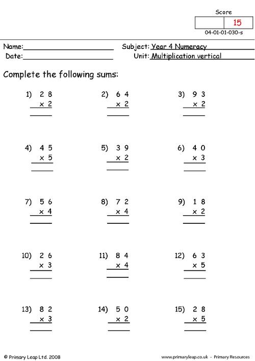 vertical-multiplication-worksheets