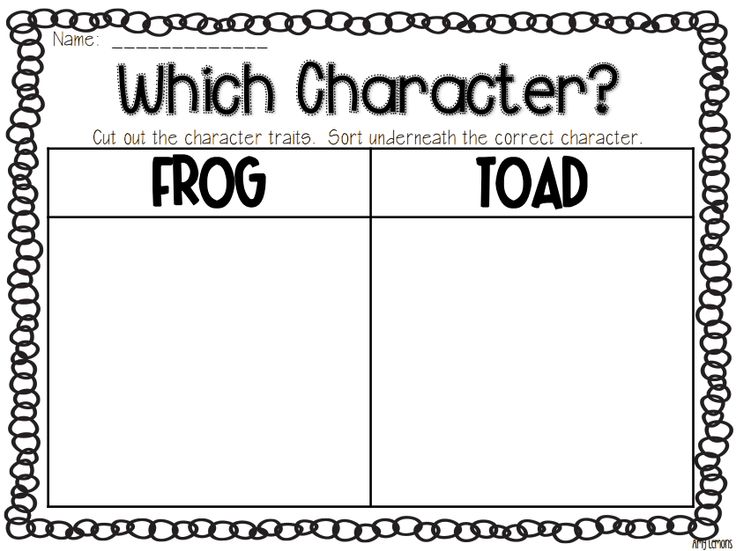 Frog And Toad Together Worksheets