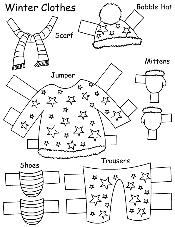 Seasons Clothes Paper Doll