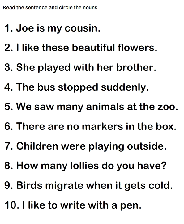 Noun Grade2 Worksheet12