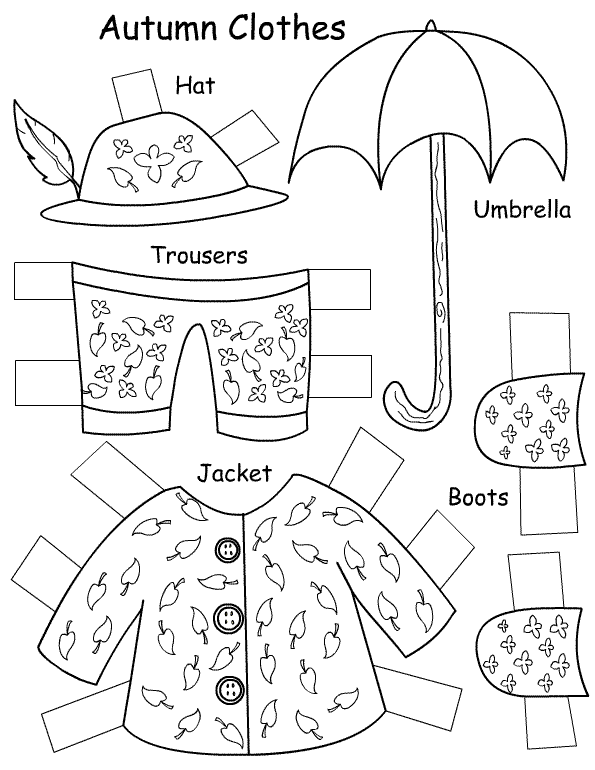 Seasons Clothes Paper Doll