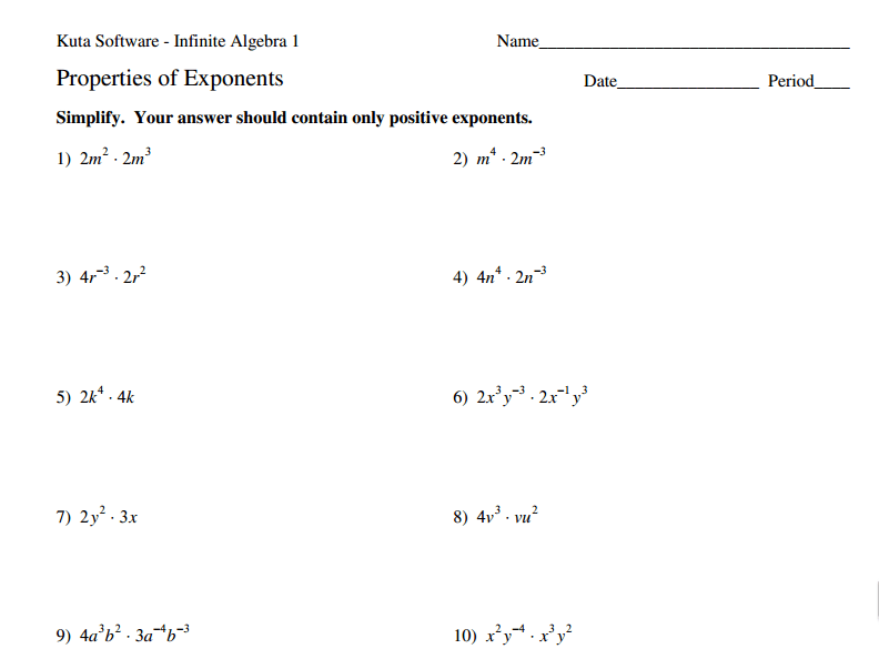 Exponents (8 Ee 1