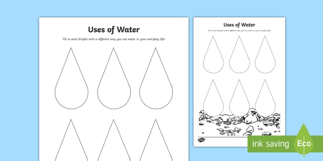 Uses Of Water Worksheet   Worksheet