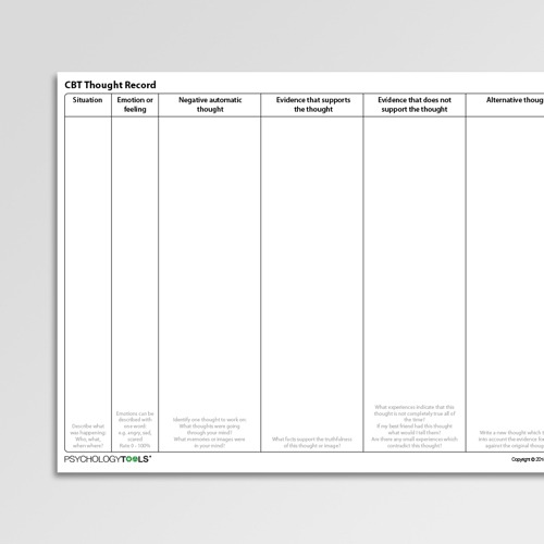 Cbt Thought Record Worksheet (pdf)
