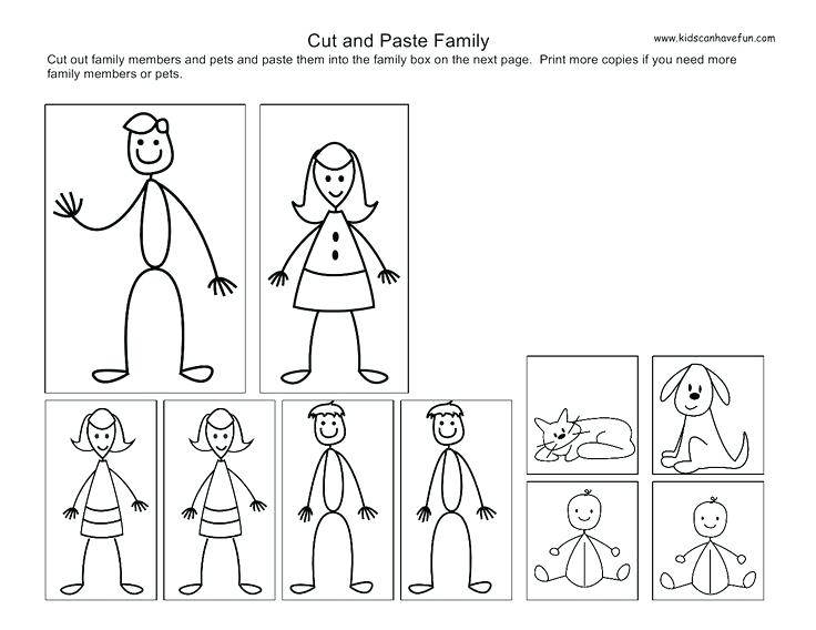 Cut And Paste Kids Family Worksheets Primary Cut And Paste Kids