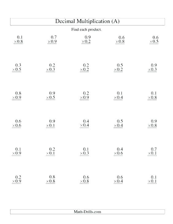 Decimals Worksheets Grade 7