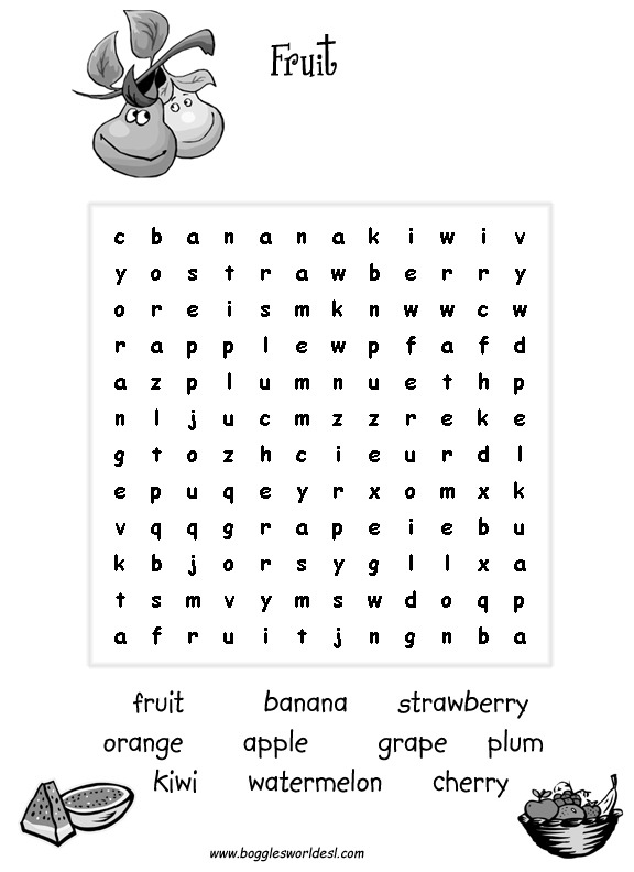 Esl Wordsearches