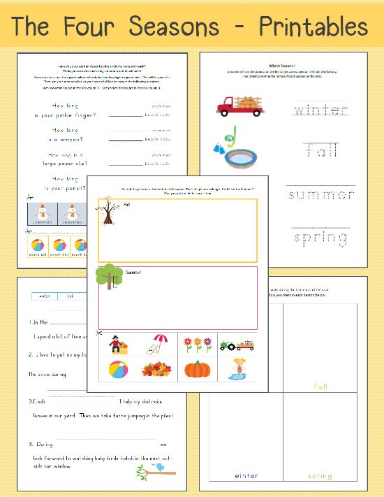 Four Seasons Printable Worksheets