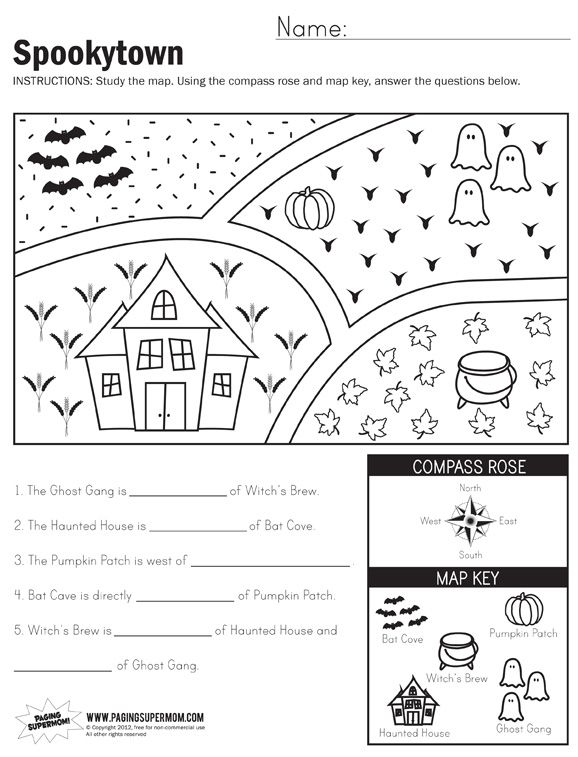 Spookytown Map Worksheet