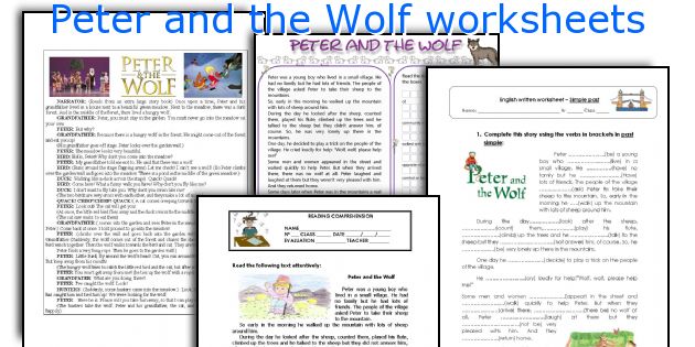 Peter And The Wolf Worksheets