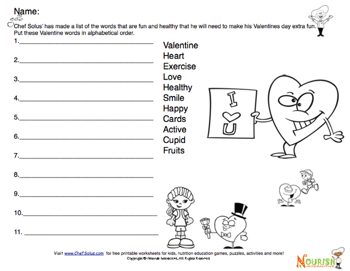 New Healthy Heart Valentine Printables For Kids