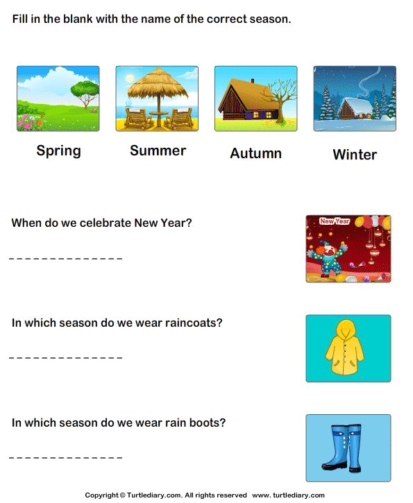 Seasons Of The Year Worksheet
