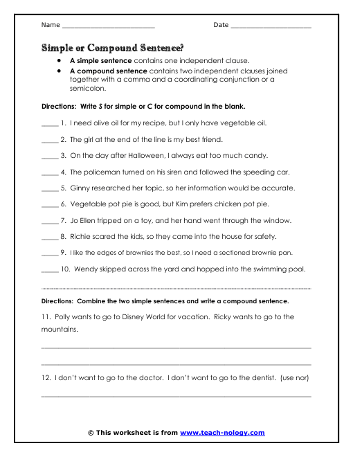 Sentences 1