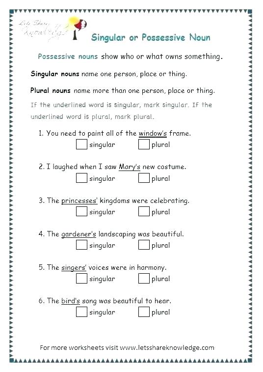 Singular Countable And Uncountable Nouns Worksheets With Answers