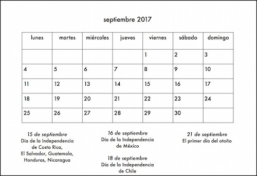 Spanish Days Of The Week  Calendar Questions
