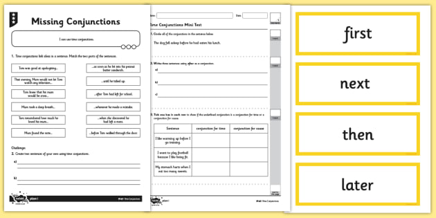 Time Connectives Ks2