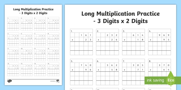 Ks2 Long Multiplication Worksheets