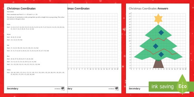 Christmas Coordinates Christmas Tree Worksheet   Worksheet