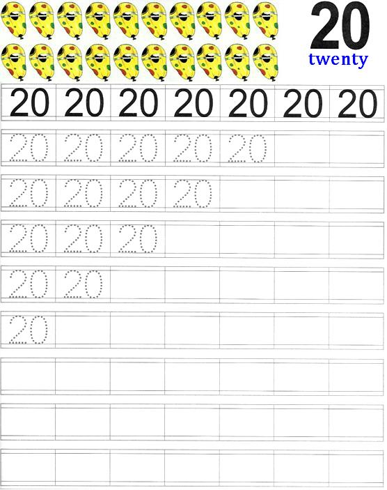 Worksheet On Number 20