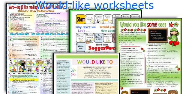 Would Like Worksheets