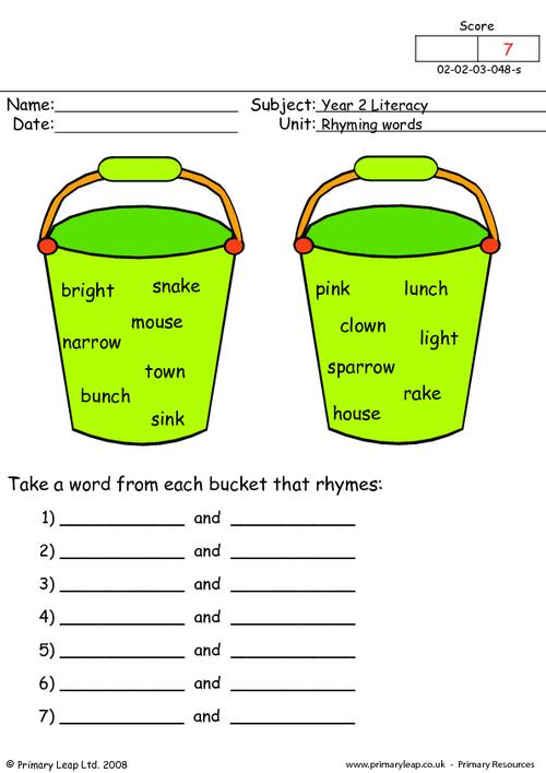 Rhyming Words 2