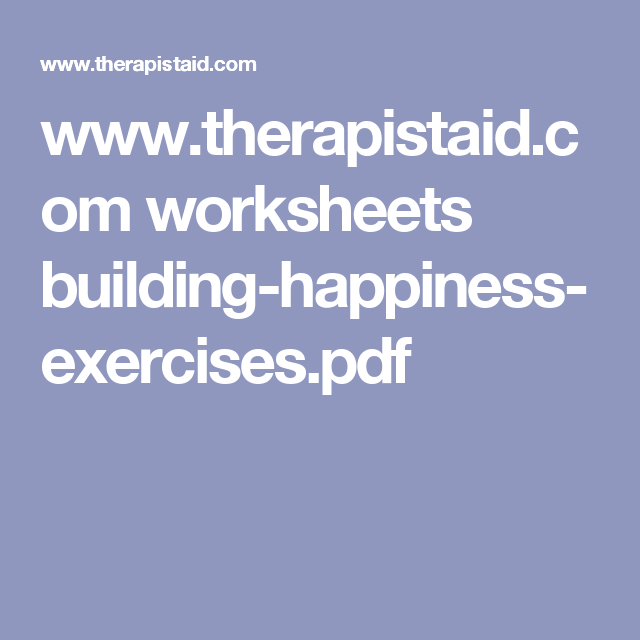 Www Therapistaid Com Worksheets Building