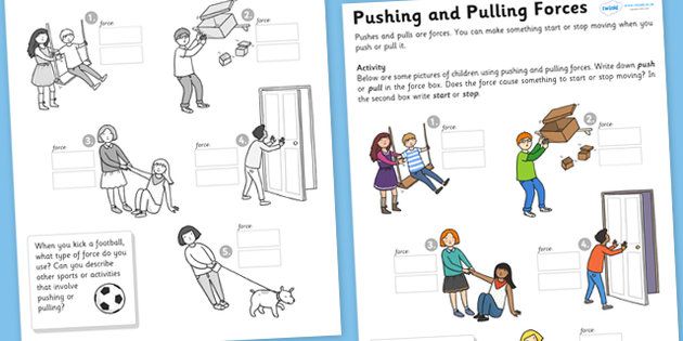 Pushing And Pulling Forces Worksheet