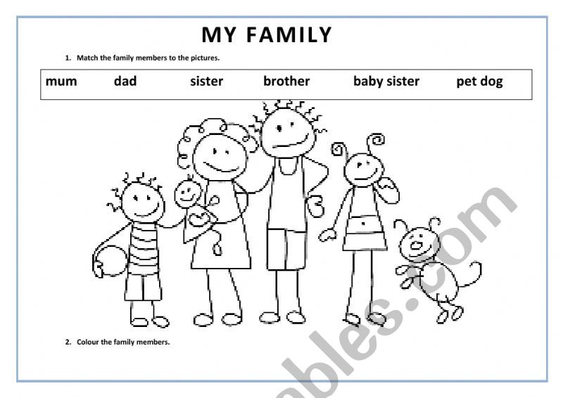 worksheets-of-family-members