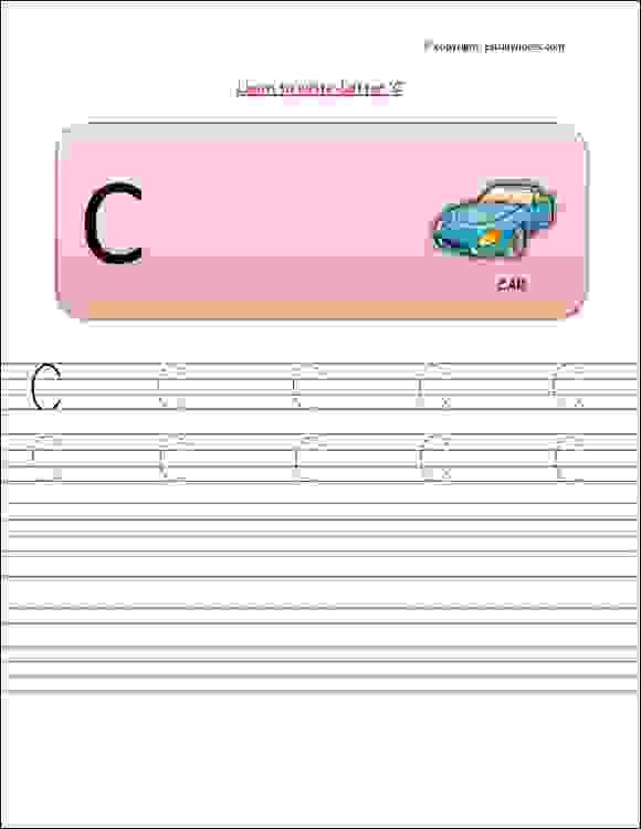 Nursery Class Capital Letters English Tracing Worksheet, Printable
