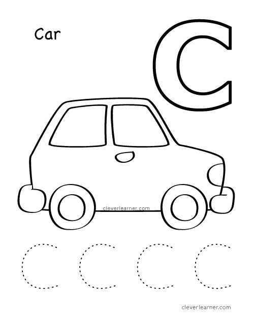 C Is For Cat Alphabet Writing Worksheet For  Preschool  Children