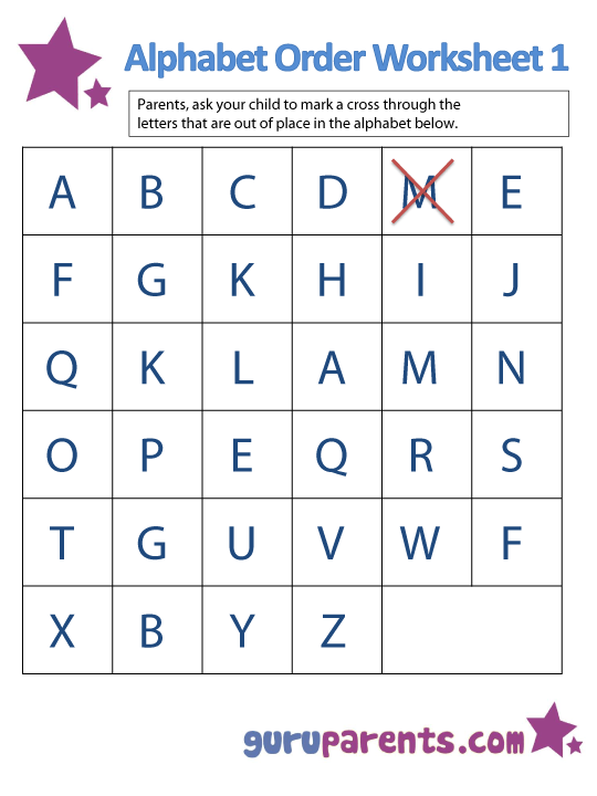 Alphabet Order Worksheets