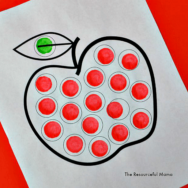 Apple Dot Painting (dot Marker Printable)