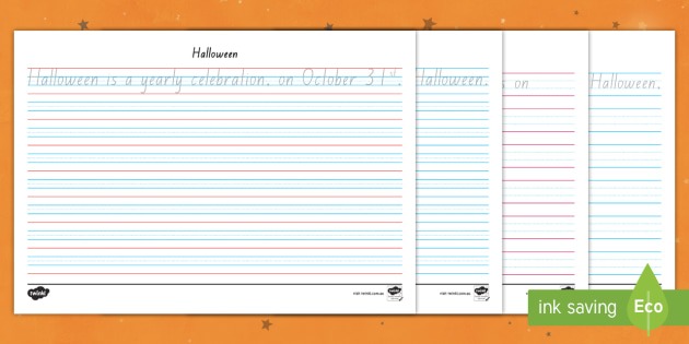 Year 3 Halloween Handwriting Practice Worksheet   Worksheet