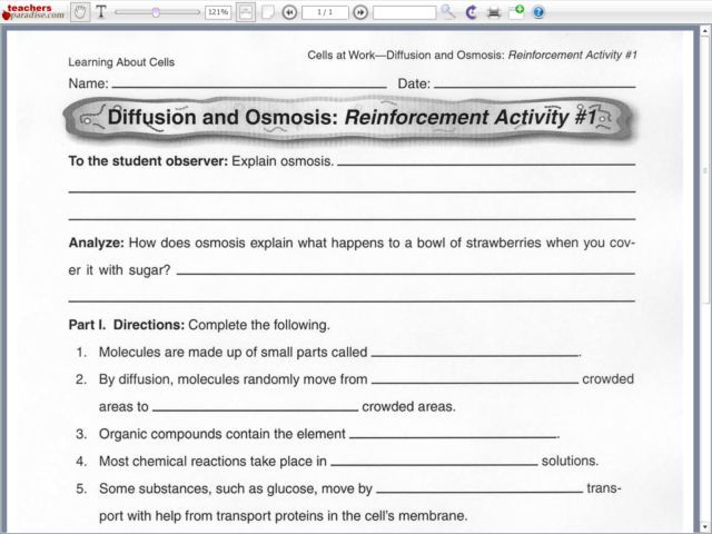 Diffusion And Osmosis 9th