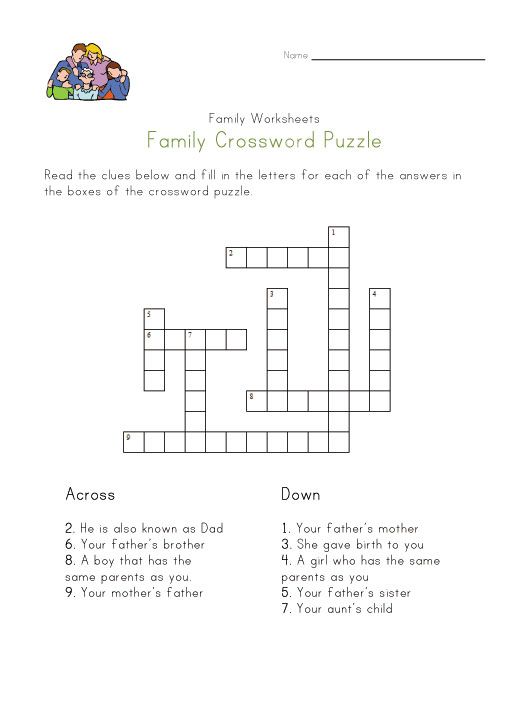 Family Crossword Puzzle