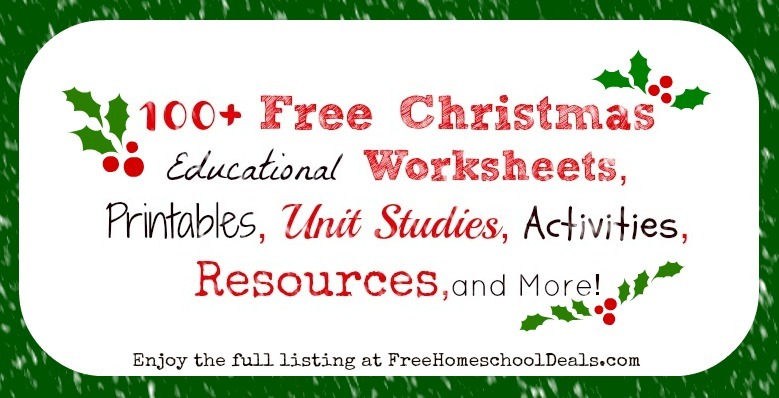 100+ Free Christmas Educational Worksheets, Printables, Unit