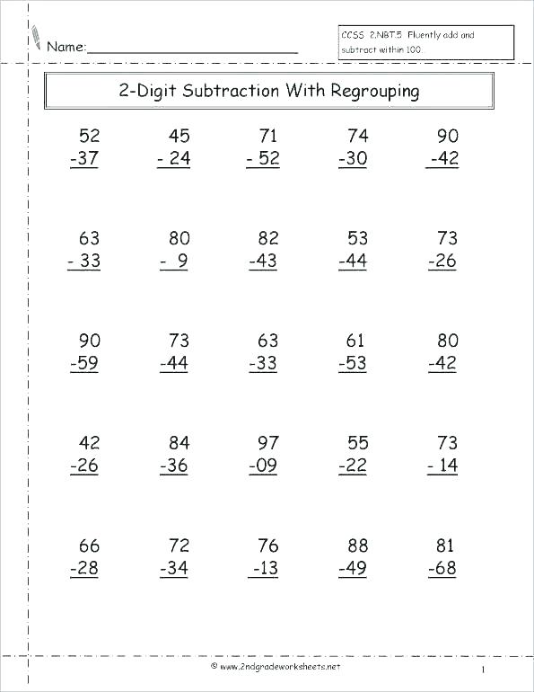 Grade Math Worksheets Addition And Subtraction Free Math