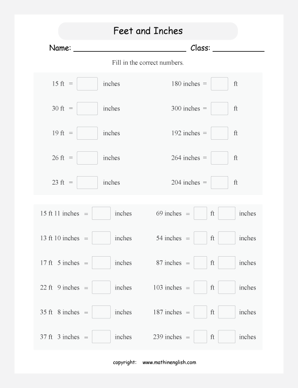 Great Grade 4 Or 5 Math Conversion Worksheet Based On Imperial