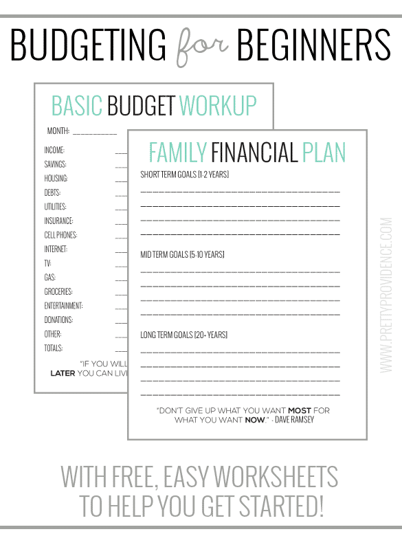 Basic Budgeting With Free Worksheets To Get You Started!