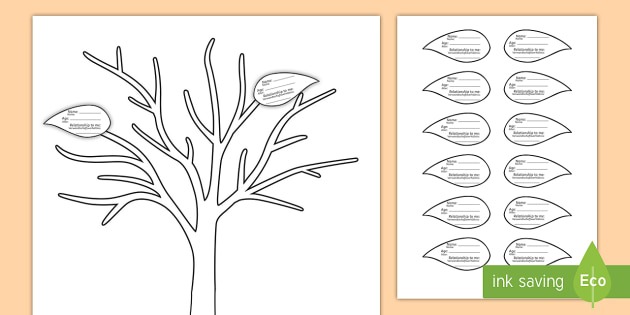All About My Family Tree And Leaf Worksheet   Worksheet English German