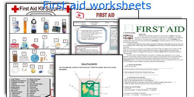 English Teaching Worksheets First Aid