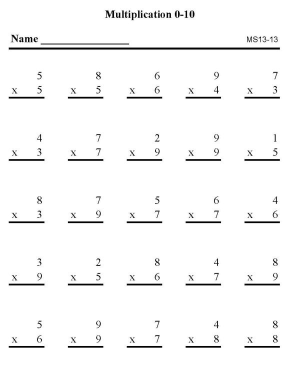 Easy M Easy Multiplication Worksheets Simple Composite Function