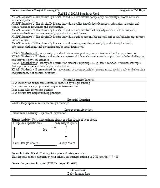 Physical Education Worksheets For Elementary Students