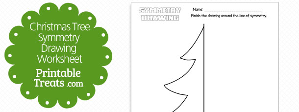 Christmas Tree Symmetry Drawing Worksheet â Printable Treats Com