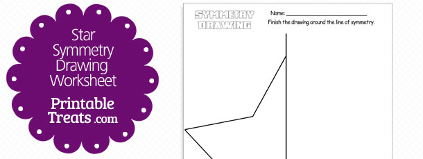 Star Symmetry Drawing Worksheet â Printable Treats Com