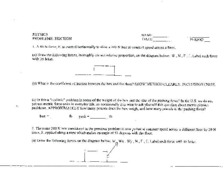 Middle School Physics Worksheets