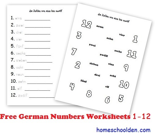 Free German Worksheets For Kids